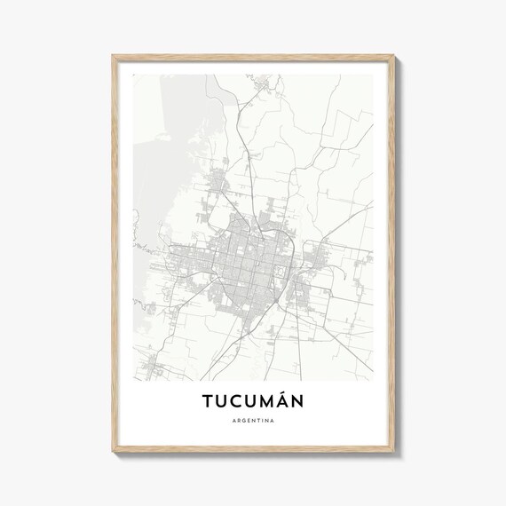 Tucuman Argentina Minimalist City Street Map Poster Wall Decor