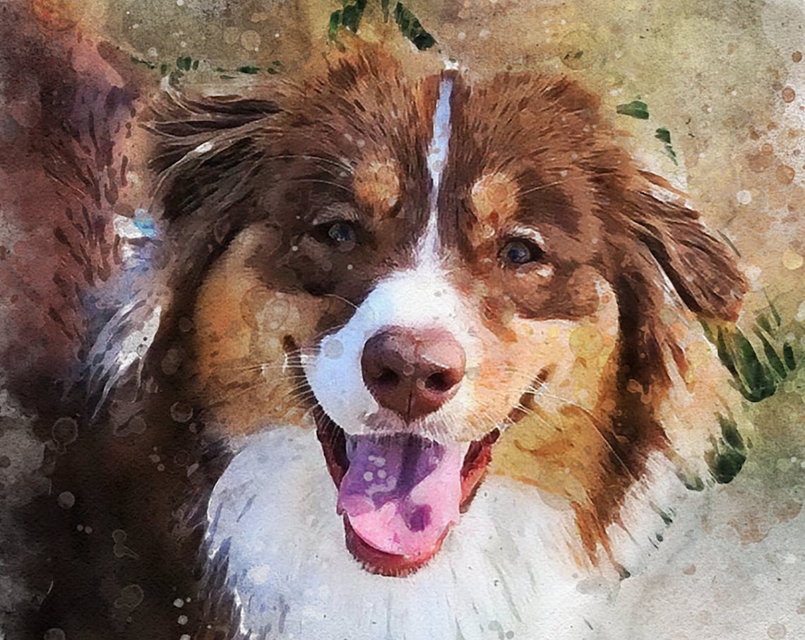 Custom Watercolor Dog Portrait, Personalized Gift Art Print - Image 4