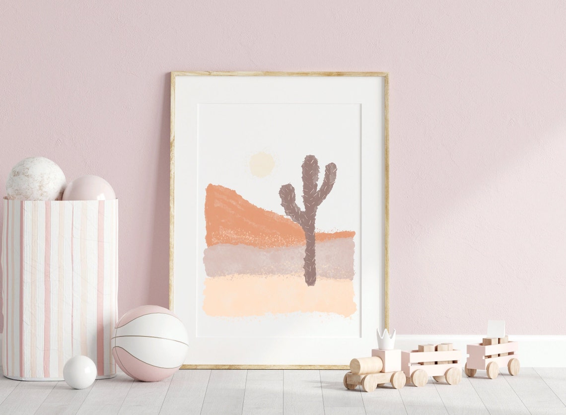 Cactus Theme Nursery Print Desert Wall Art Baby Room Artwork Boho Decor - Image 2