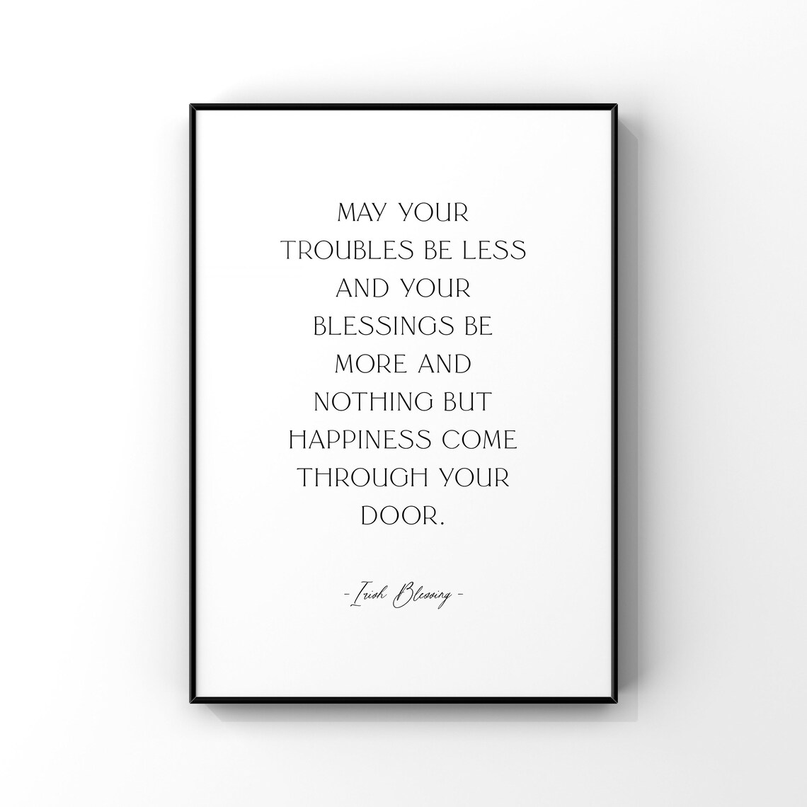 Irish Blessing Quote Print, St Patricks Decor