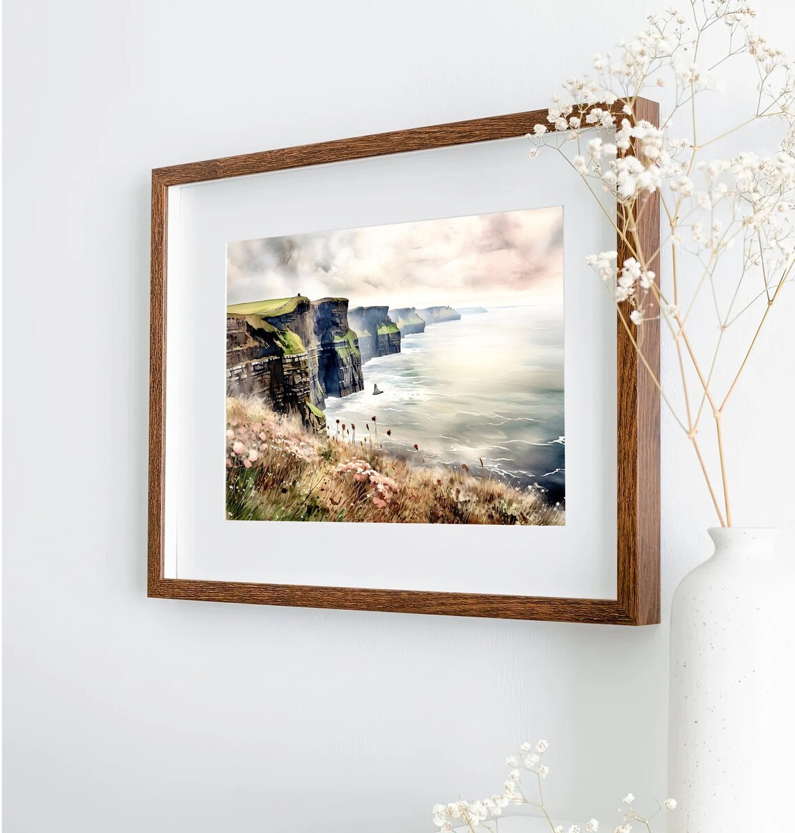 Cliffs Of Moher Watercolor Landscape Poster - Image 5