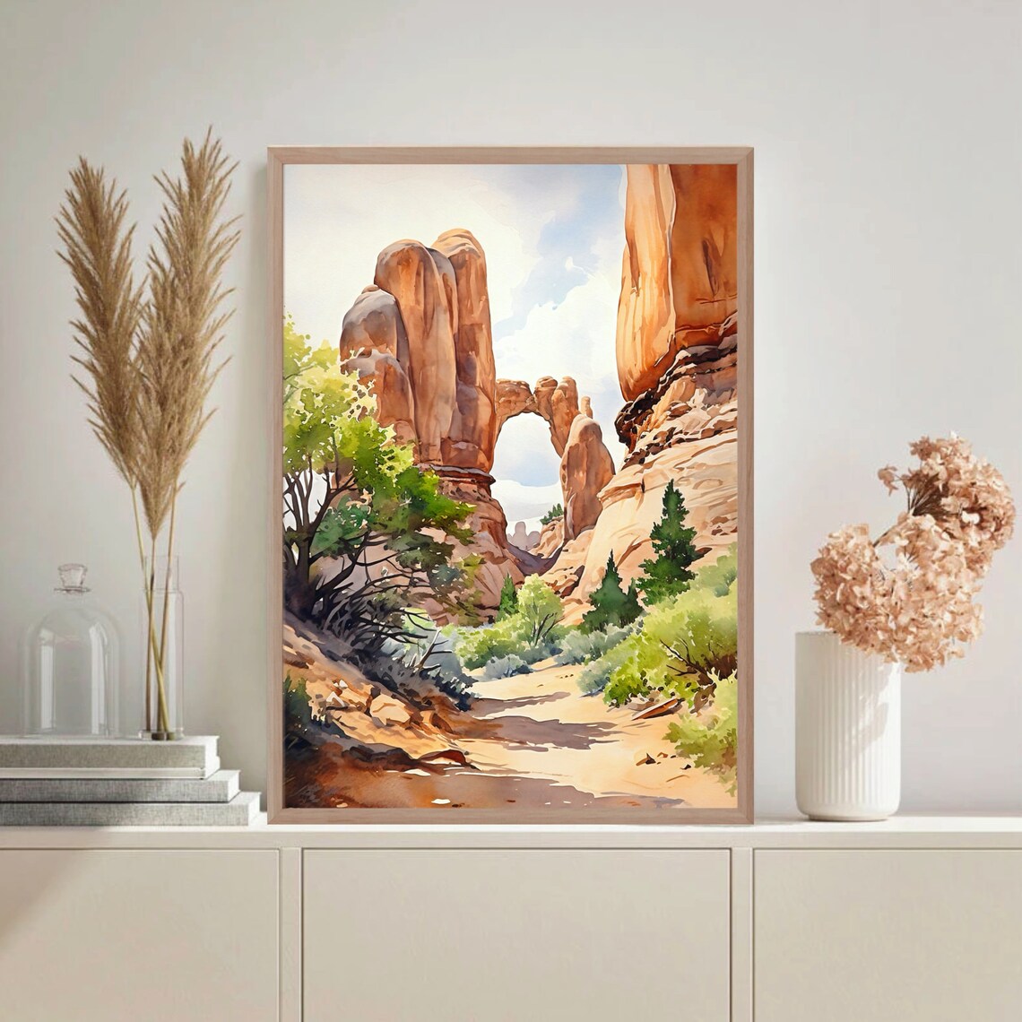 Arches National Park Watercolor Art Print - Image 4