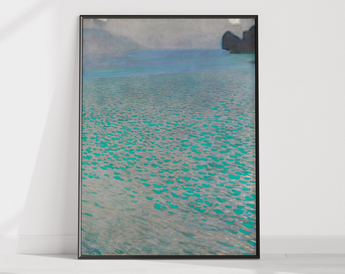 Gustav Klimt Attersee Poster, Art Nouveau Art Print - Image 3
