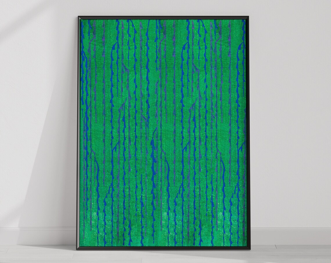 Japanese Woodblock Abstract Art Print, Shima Shima - Image 3