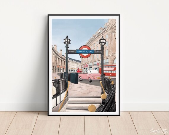 London Regent Street Travel Poster Art Print