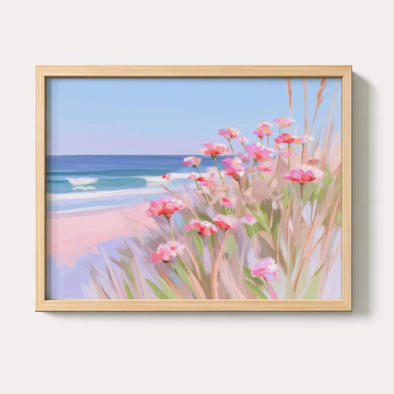 Pastel Floral Wall Art Print Oversized Botanical Tapestry Jpgs 300 Dpi