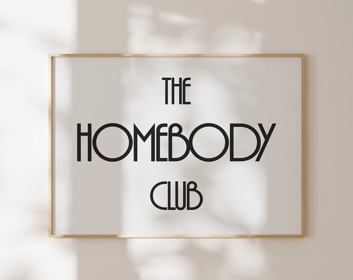 The Homebody Club Art Deco Black Typography White Bedroom Poster - Image 3