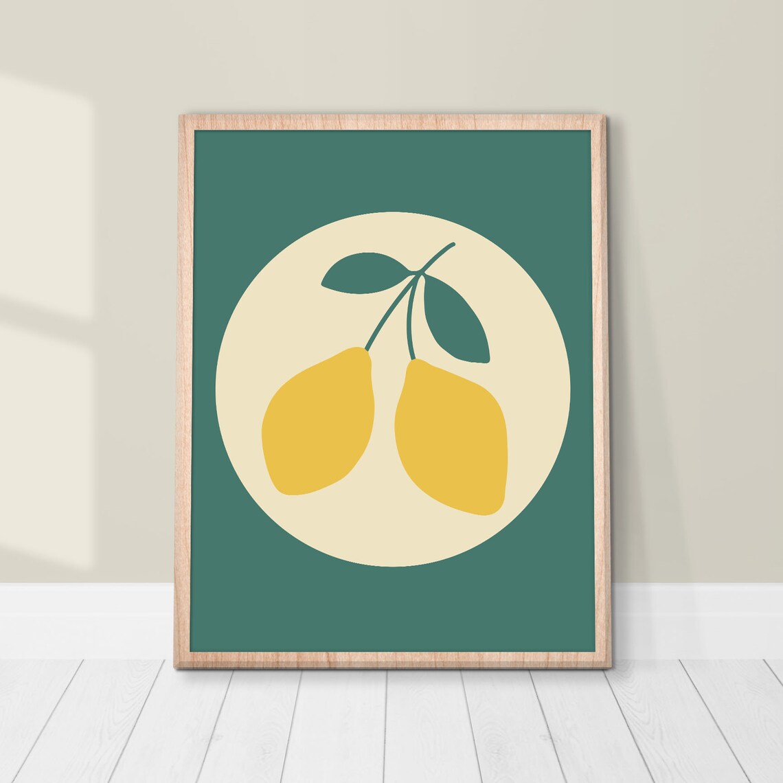 Lemons Wall Art Fruits Print Kitchen Wall Art Lemons Poster Cute Modern Boho Print Bohemian Kitchen Decor Instant - Image 2