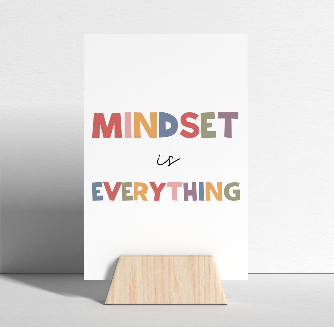 Mindset Is Everything Colorful Classroom Motivation Quote Poster - Image 3