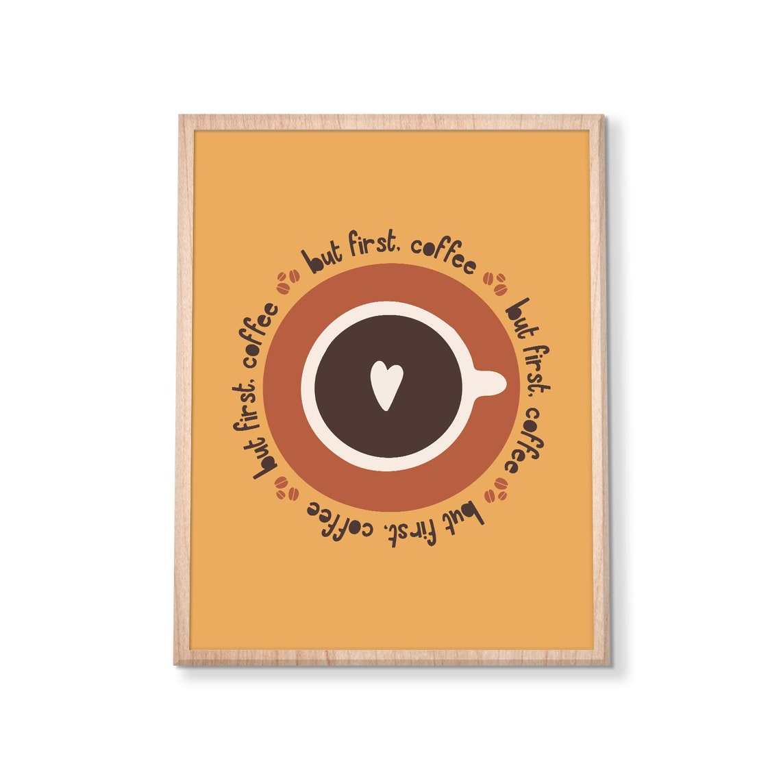 2 Prints But First Coffee Coffee Time Coffee Lover Kitchen Poster Cute Boho Coffee Cart Sign Coffee Cup Kitchen Sign Instant - Image 3