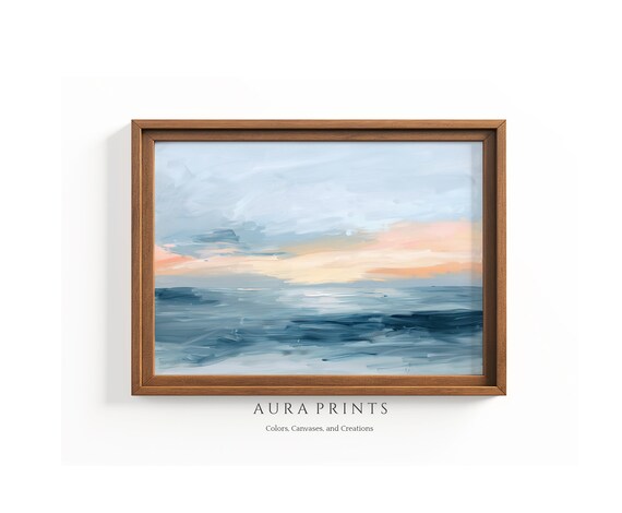 Golden Hour Beach Abstract Print Summer Minimal Wall Art 0500