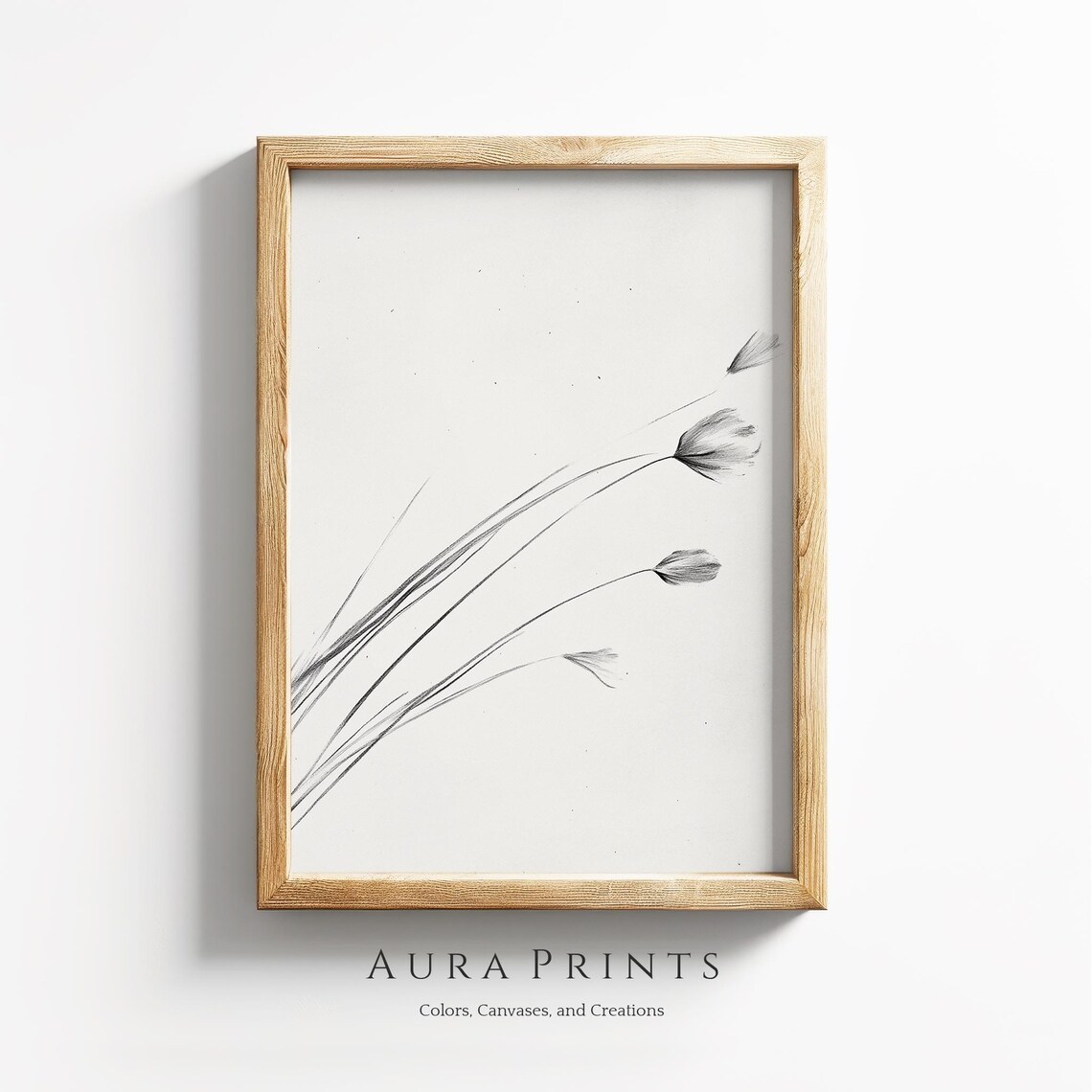 Abstract Geometric Flower Line Art Minimalist Shapes Sketch 1291