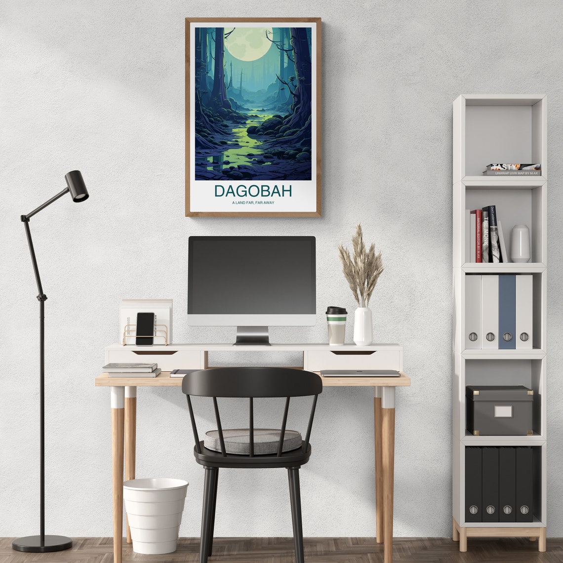 Dagobah Moonlit Swamp A Land Far Far Away Star Wars Art Poster - Image 2
