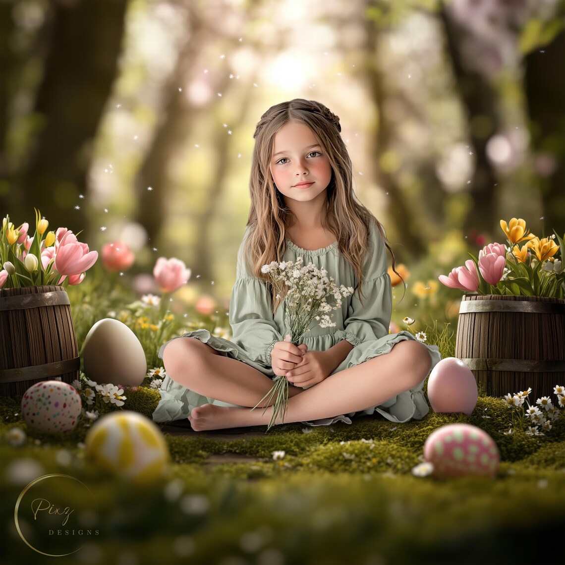 Spring Easter Eggs Backgrounds, Easter Backdrops