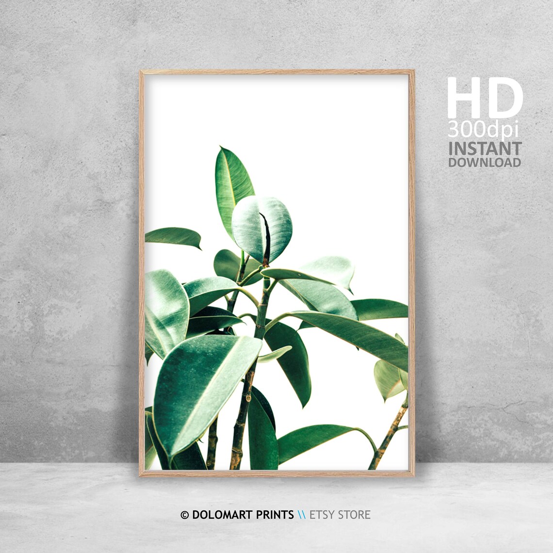 Botanical Wall Art Tropical Prints Botanical Home Decor Green Leaf Poster Green Leaf Plant Decor Minimal Green Leaf Print Green Decor - Image 4