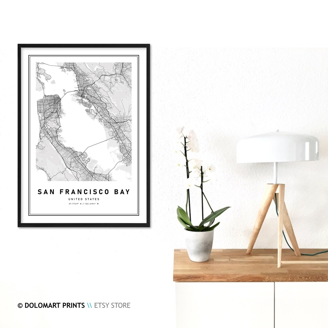 San Francisco Bay Area Map Poster, California - Image 3