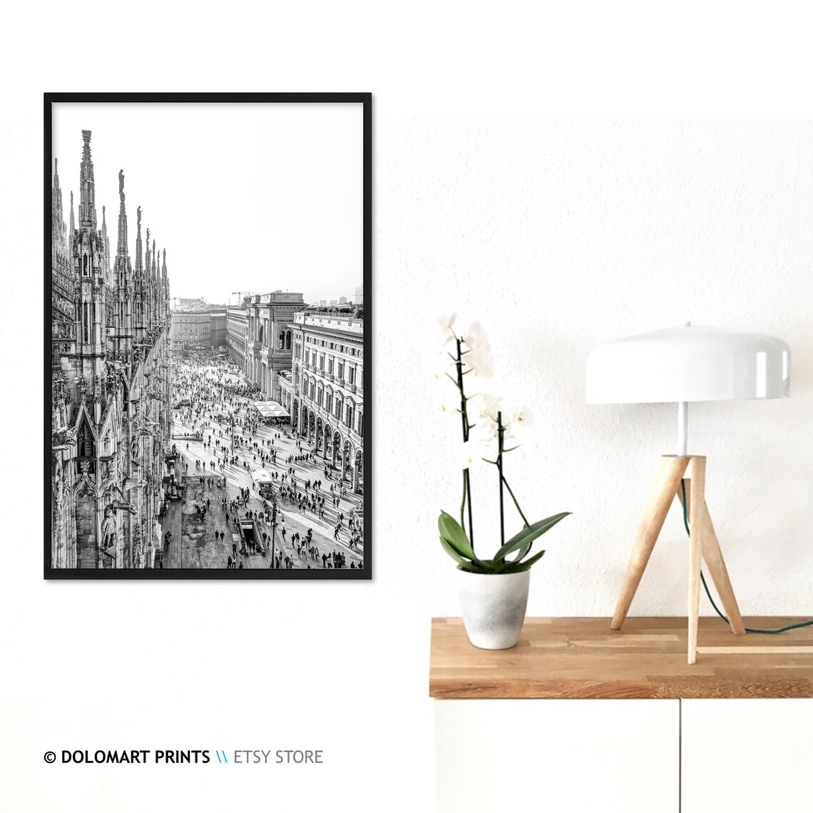 Milan Architecture Vintage Travel Poster, Italy - Image 3