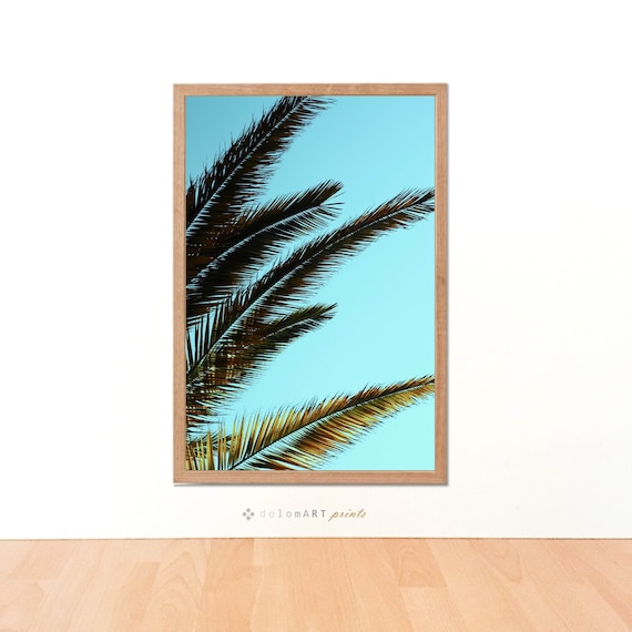 Palm Leaves Print Tropical Wall Decor Wall Art Poster Palm Leaf Print Minimal Palm Wall Art Print Modern Bohemian Art Decor