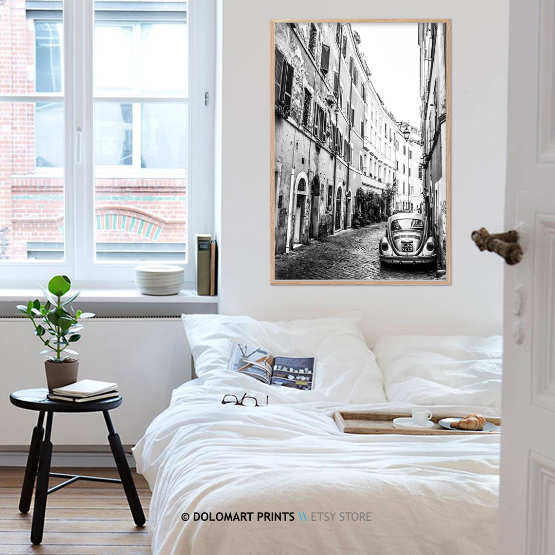 Rome Street Photography Print, Black and White Travel - Image 4