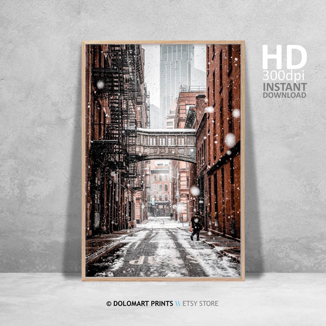 New York Winter Poster, Upper East Side Snow - Image 4