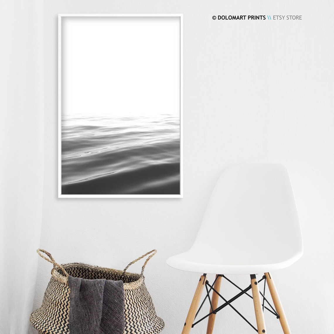 Minimalist Ocean Water Abstract Photo Art Print - Image 3