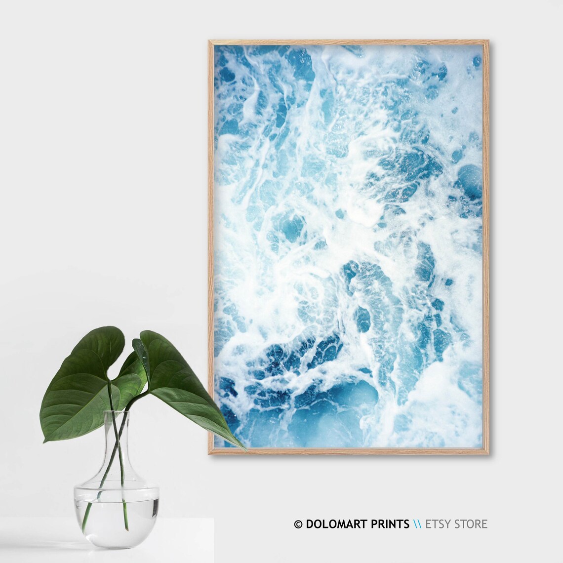 Modern Minimal Water Beach Aesthetic Art Print - Image 2