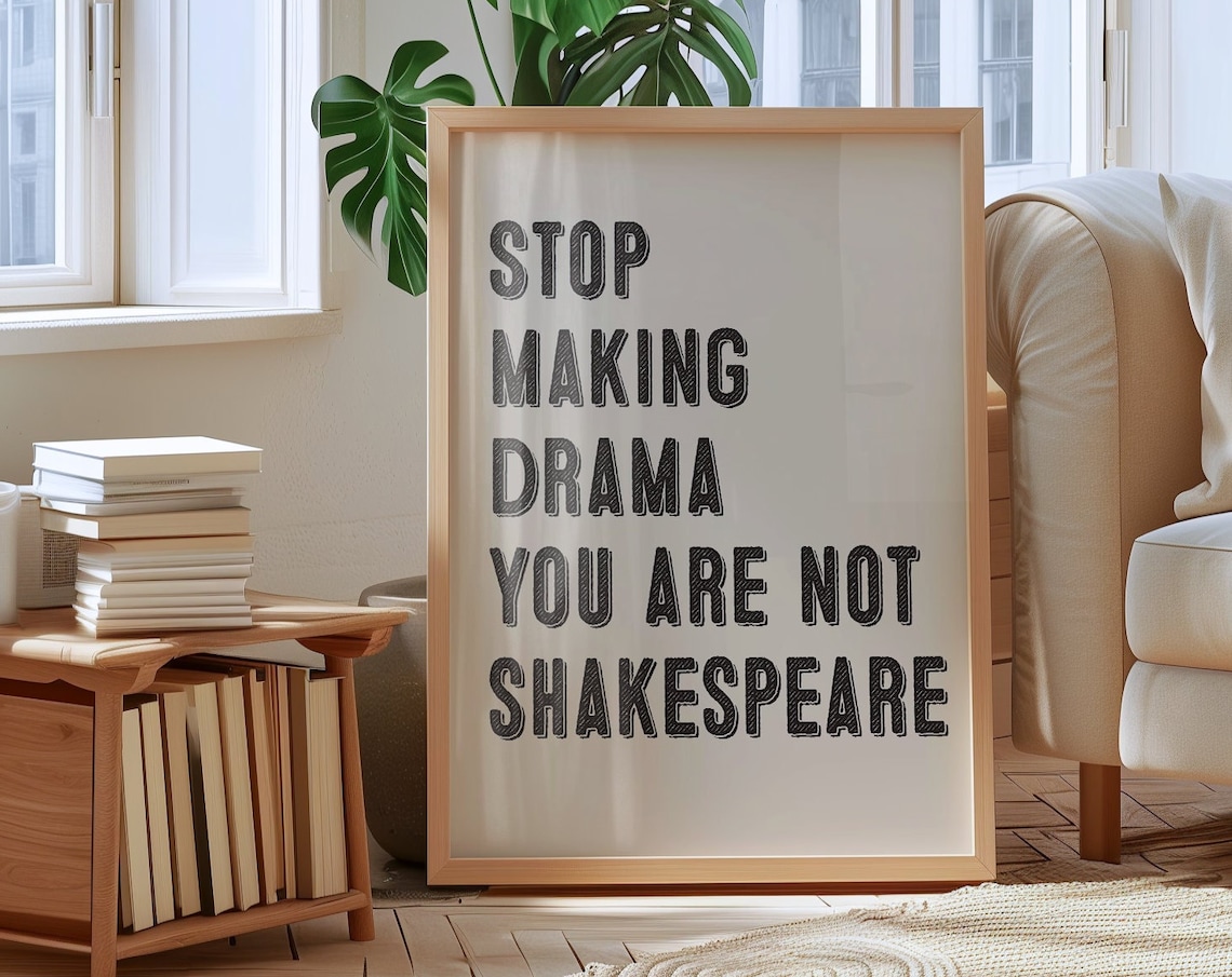 Stop Making Drama Retro Dorm Bedroom Decor - Image 3