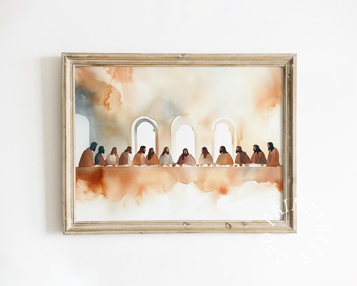 The Last Supper, Modern Christian Art Print - Image 2