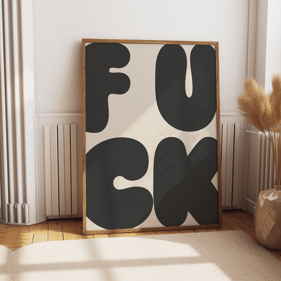Fck Vibrant Swear Word Quote Print, Quirky Decor - Image 2