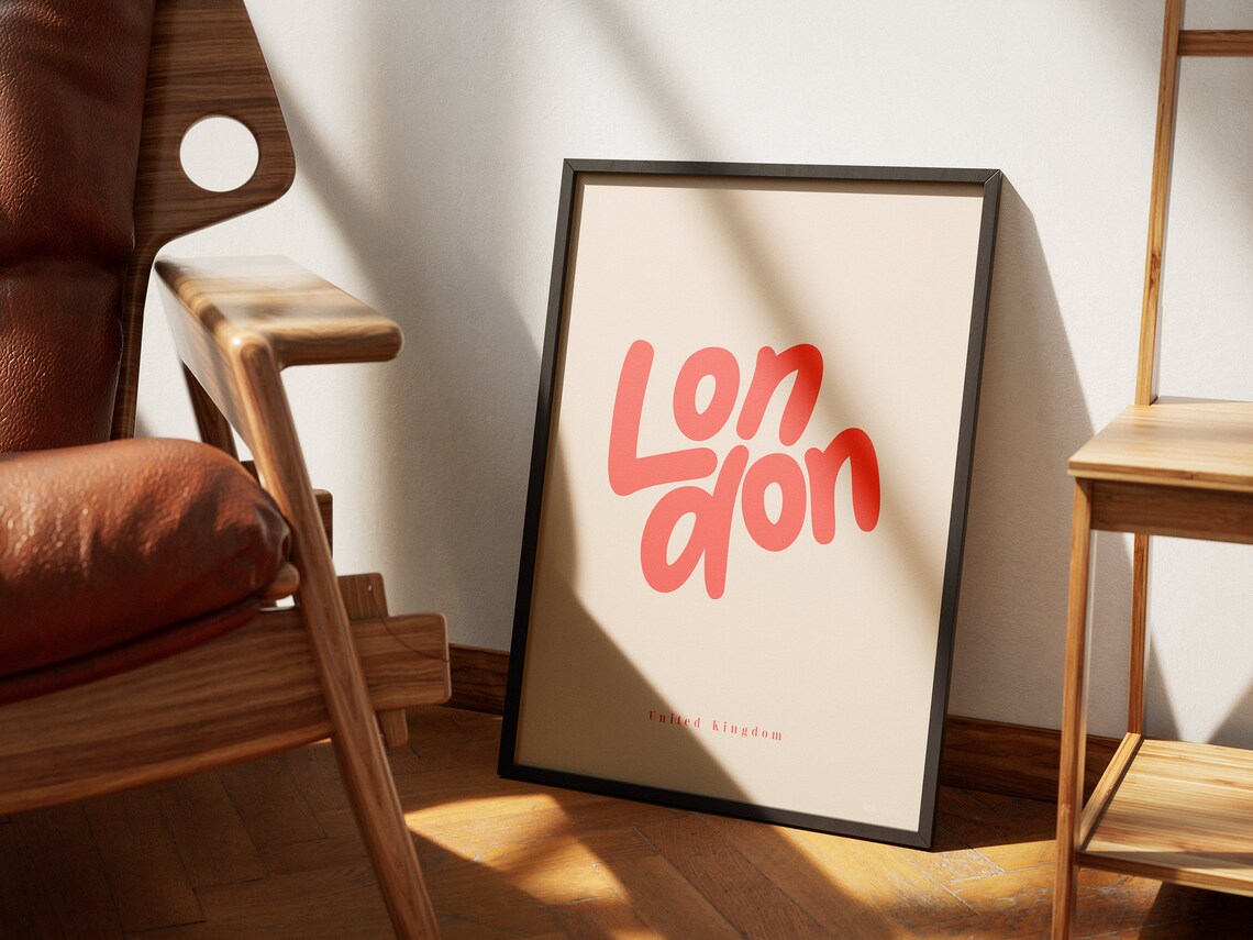 Amsterdam Noord Holland Green Hand Lettering Travel Typography Poster - Image 2
