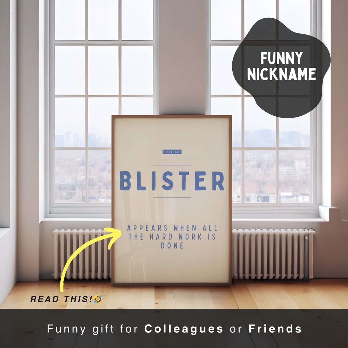 Blister Funny Nickname Definition Poster For The Lazy Coworker Gift