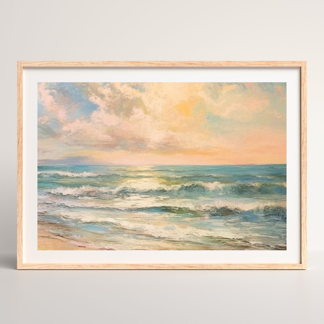 Seascape Oil Painting Retro Aesthetic Art Print - Image 2