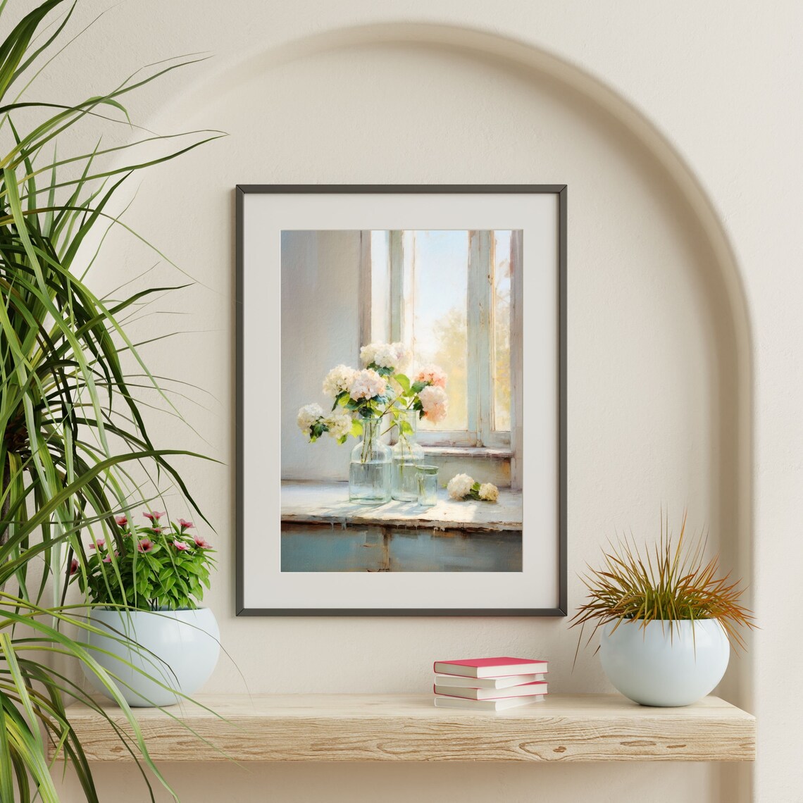 Hydrangea Flower Painting, Retro Botanical Art Print - Image 2