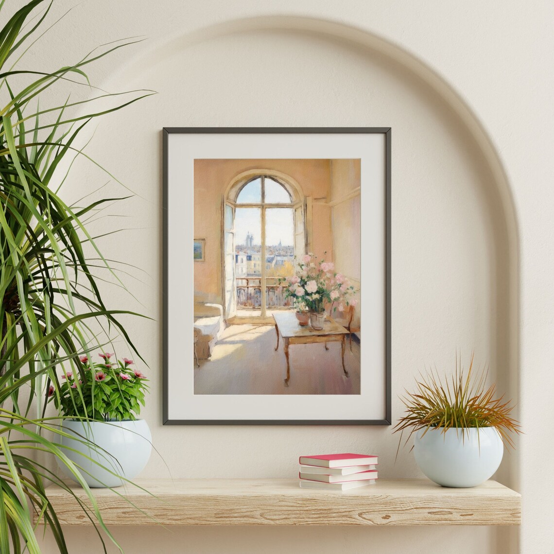 Muted Paris Interior, Retro Still Life Art Print - Image 2
