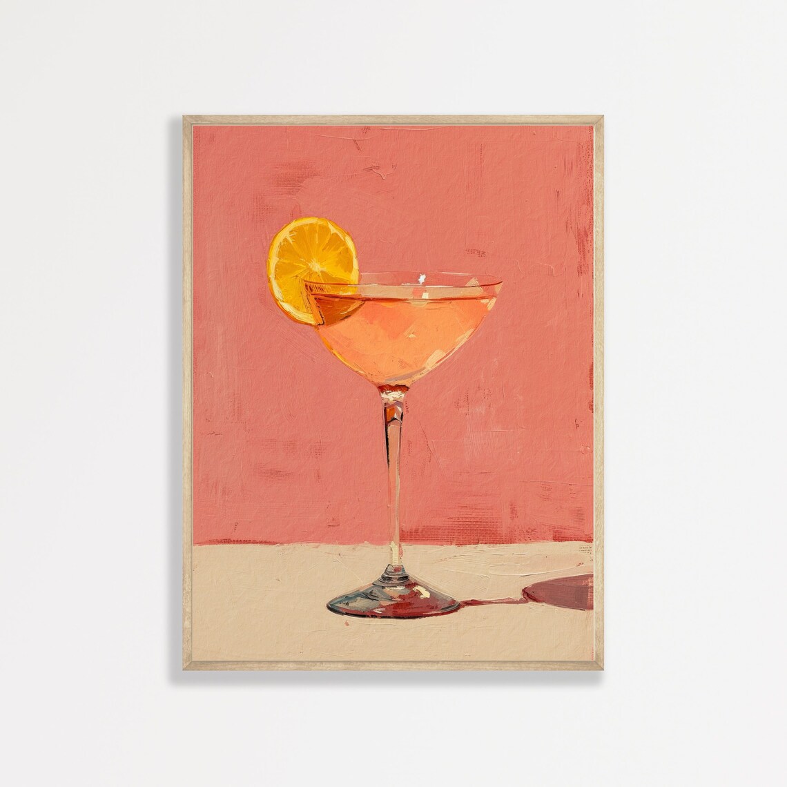 Retro Cocktail Print, Minimal Eclectic Bar Cart Art Print