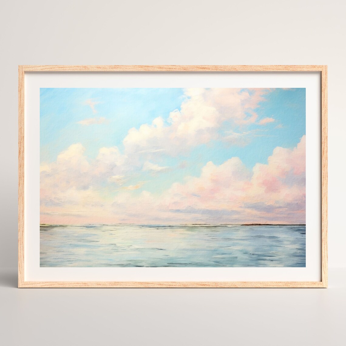 Minimal Ocean Seascape, Retro Modern Art Print - Image 2