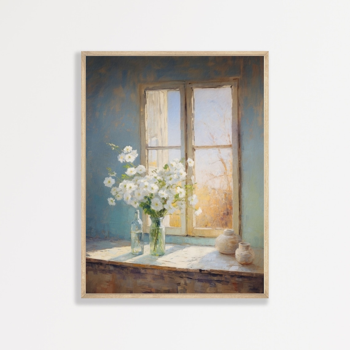 Floral Still Life Retro Cottage Aesthetic Art Print