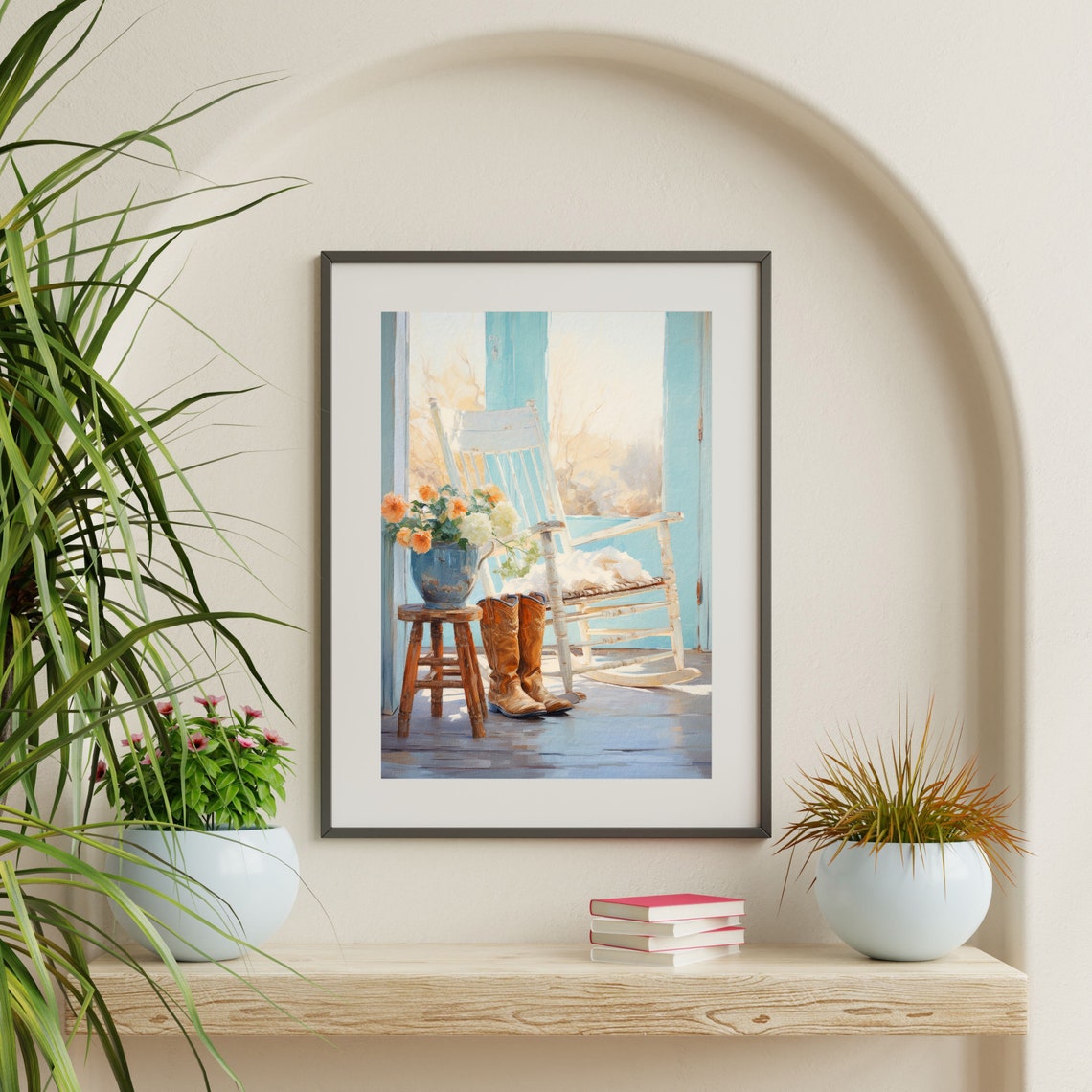 Country Wall Art Vintage Cowgirl Wall Art Print Antique Modern Farmhouse Decor Rustic Cowboy Boots Painting P 655 - Image 2