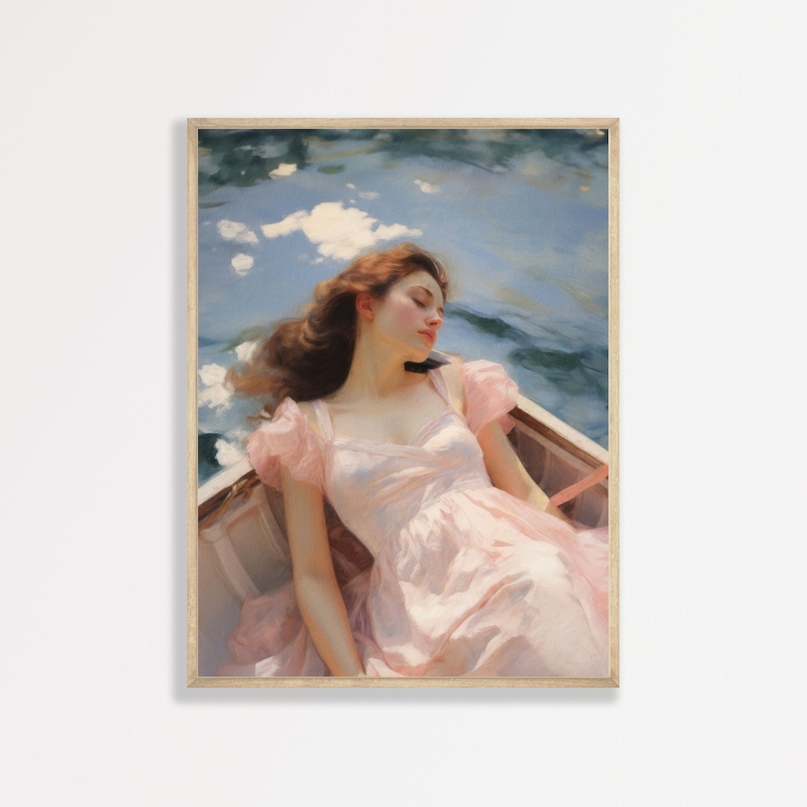 Retro Vintage Woman Portrait Art Print, Minimal