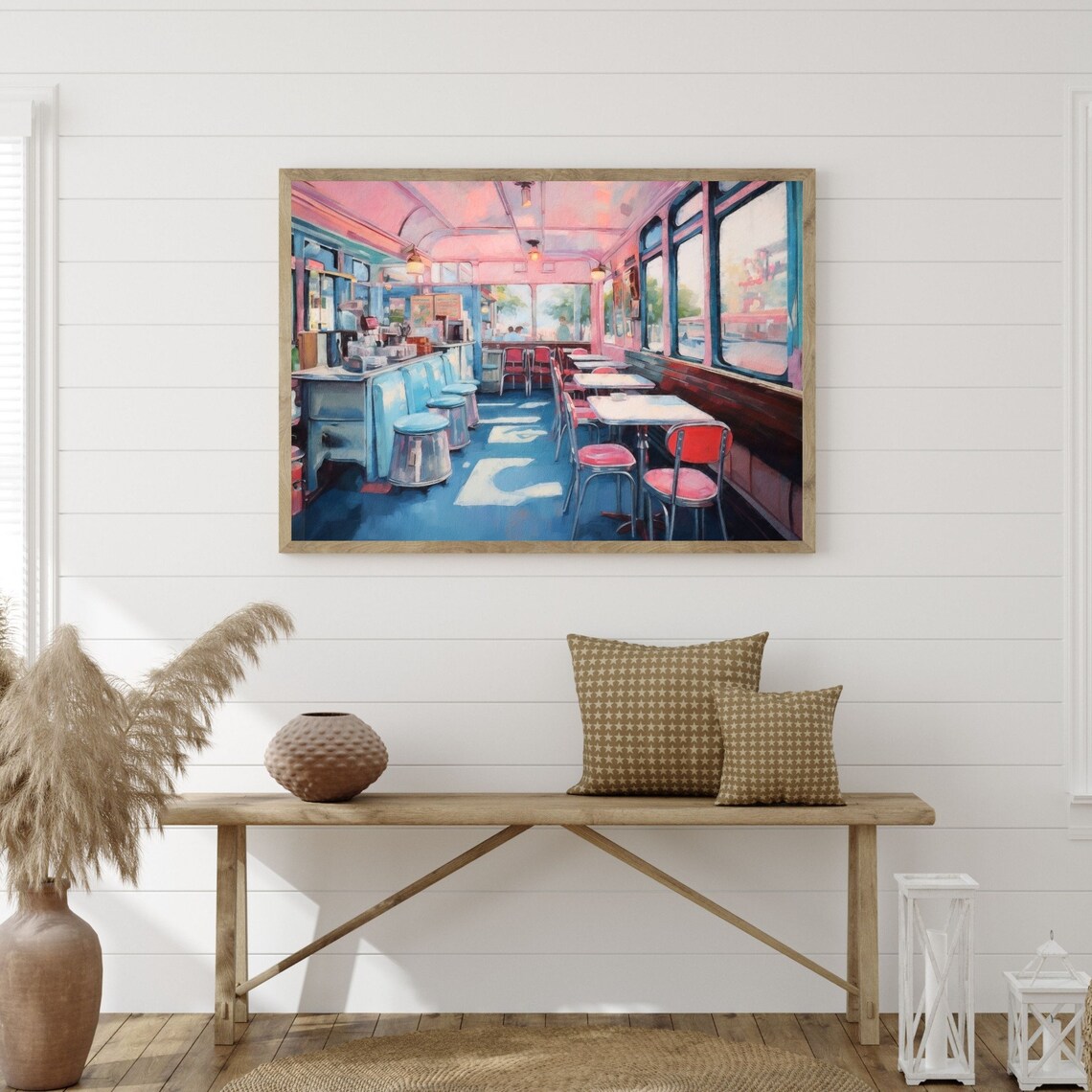 Retro Diner Pastel Wall Art Print, Preppy Maximalist - Image 3