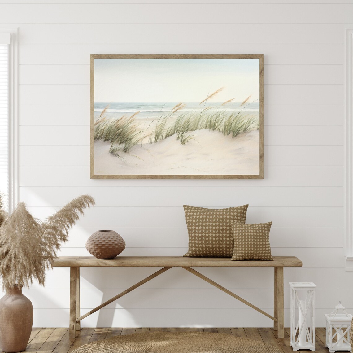 Beach Grass Minimalist Coastal Wall Art Print - Image 3