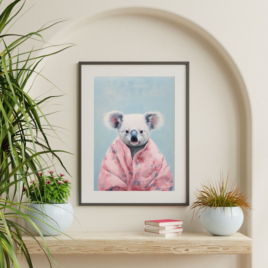 Koala Retro Bathroom Art Print, Cute Pastel Decor - Image 2