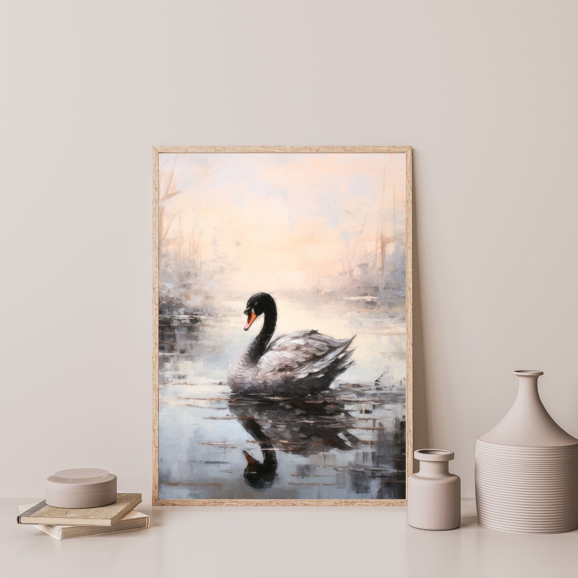 Black Swan Retro Aesthetic Vintage Wall Poster - Image 3