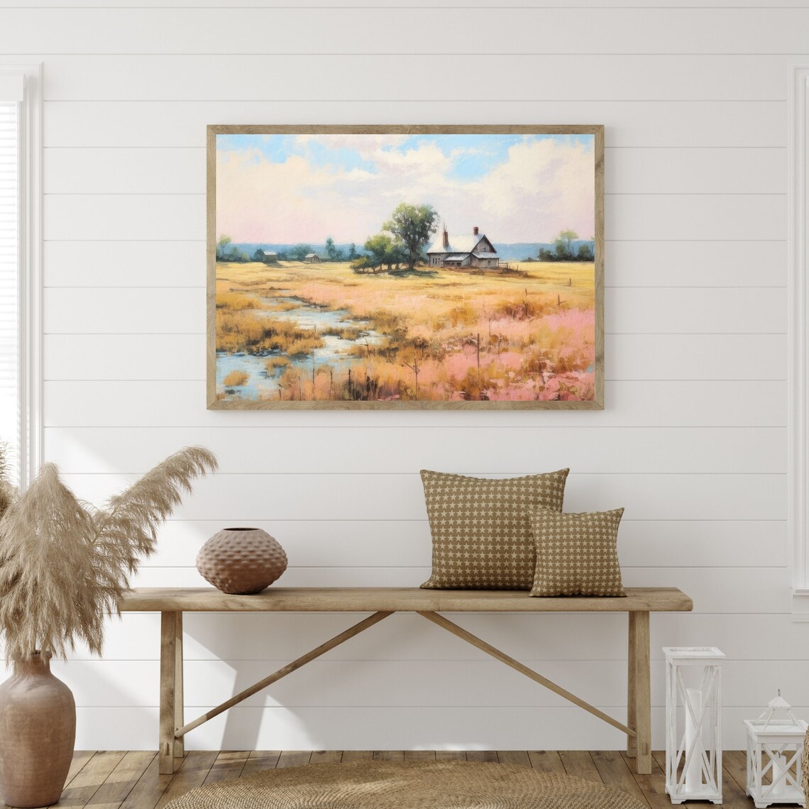 Retro Farm Pasture Art Print, Farmhouse Decor - Image 3
