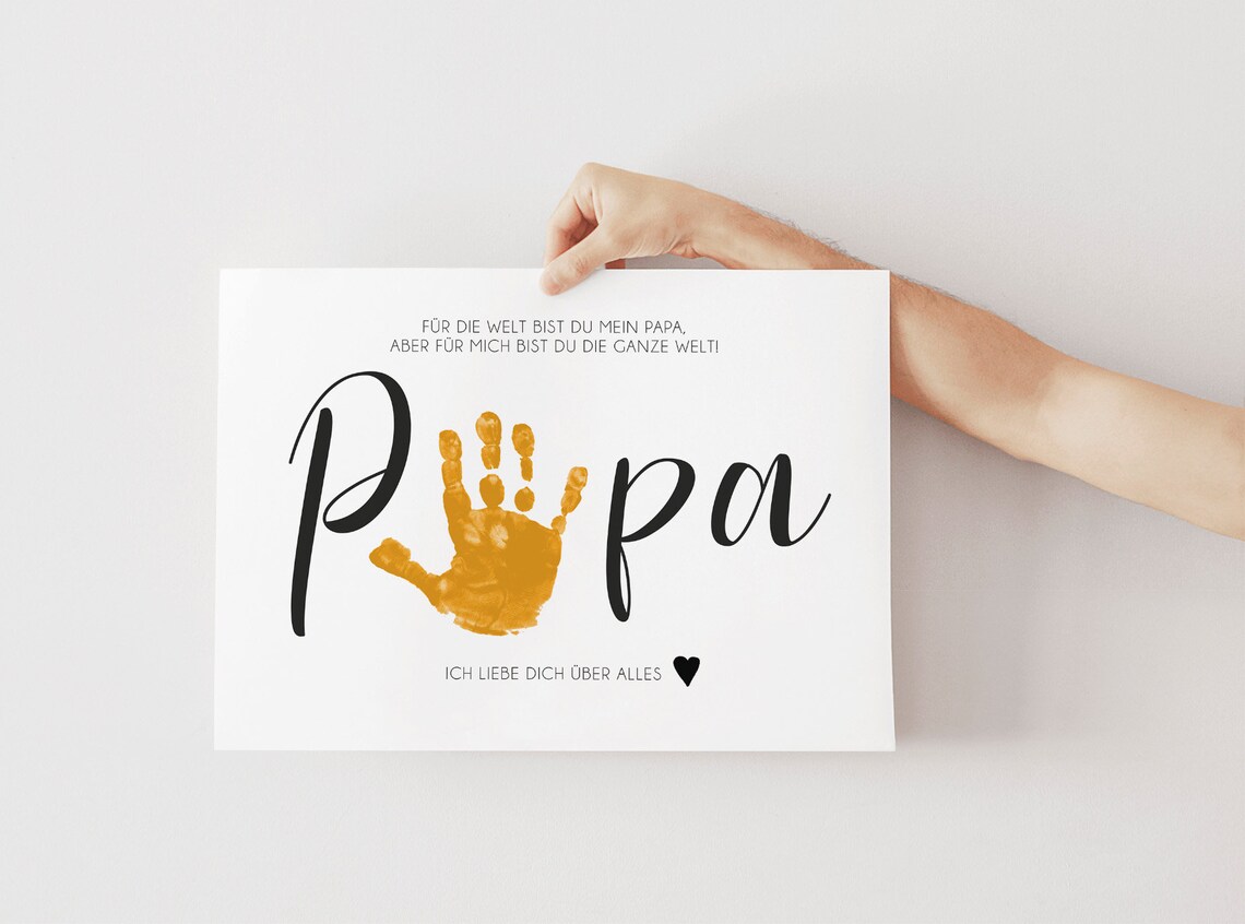 Father's Day Gift Handprint Template, Art Print - Image 2