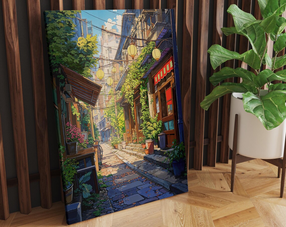 Lofi Anime Art Print, Urban Street Style - Image 2