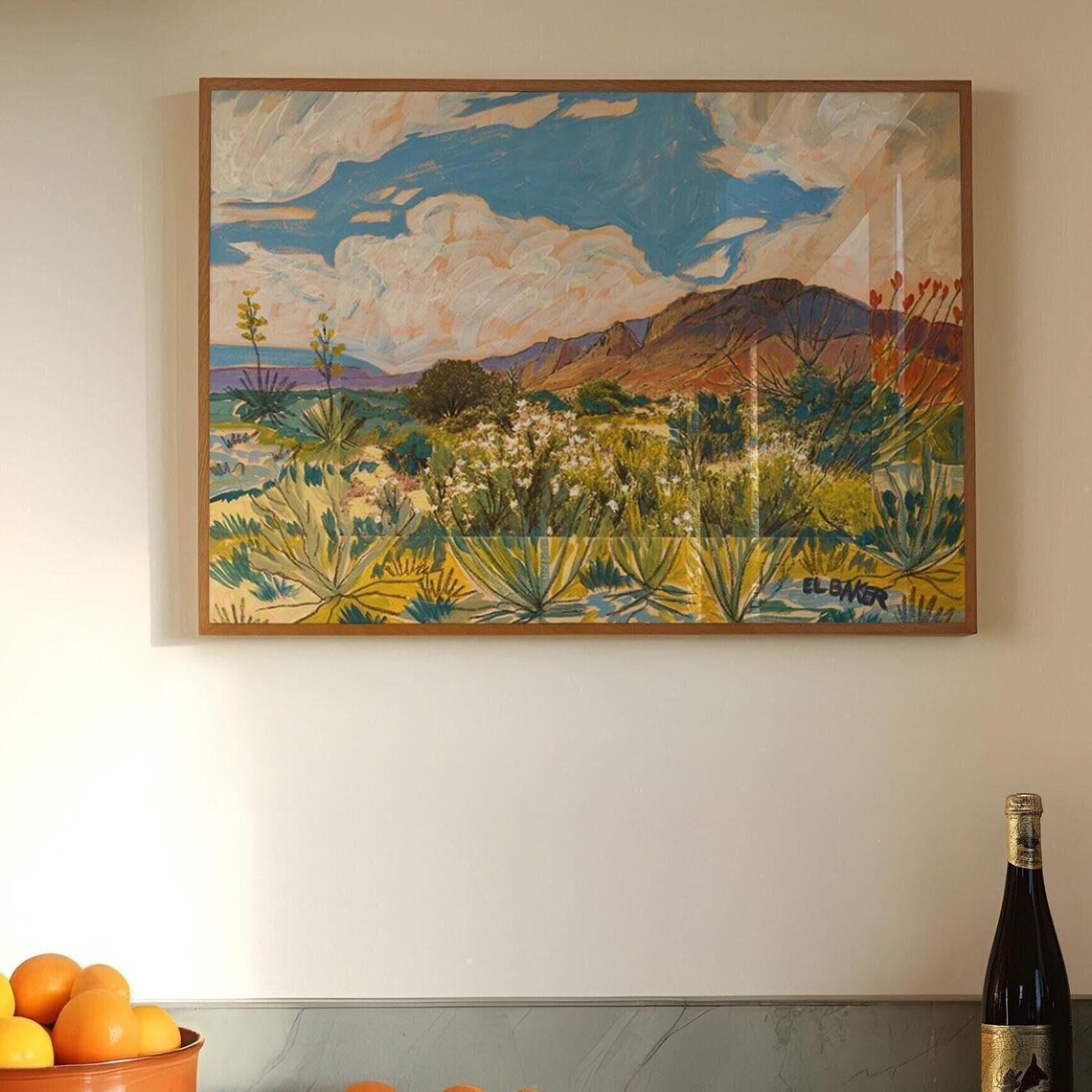 Big Bend National Park Vintage Mid-Century Travel Poster