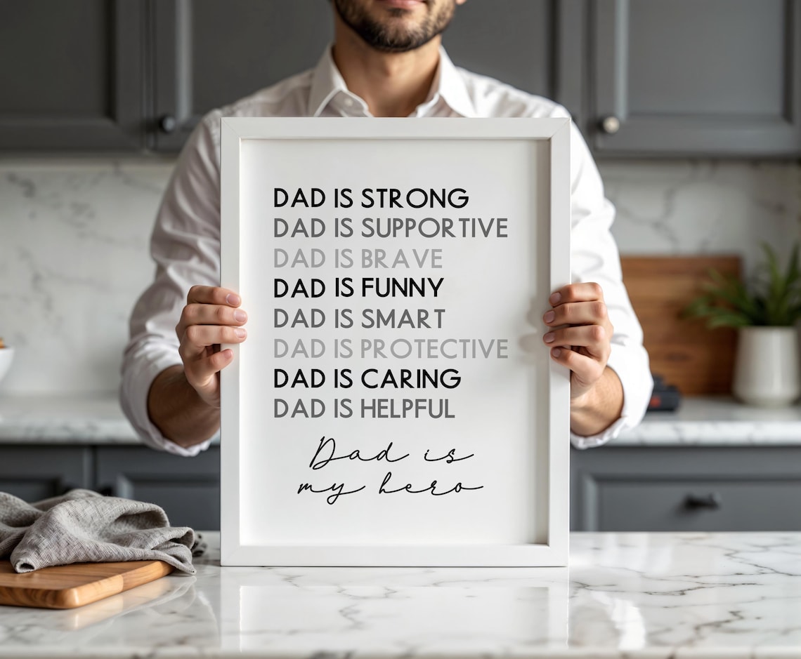 Father's Day Art Gift for Dad, Wall Art Print