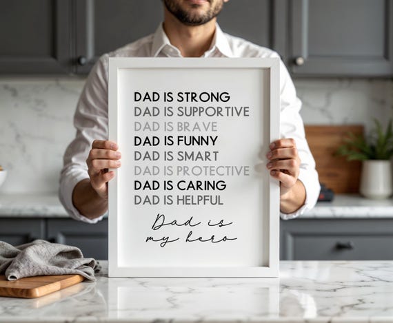 Father's Day Art Gift for Dad, Wall Art Print