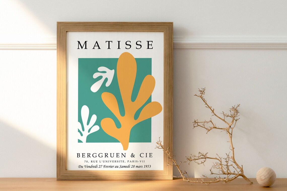 Matisse Berggruen Paris 1953 Exhibition Cutout Gallery Art Poster - Image 2